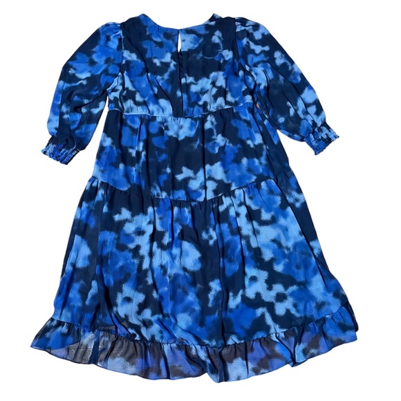 TAYLOR Plus Size Ruffle-Hem Midi Dress Blues NWT Size:24W - Picture 6 of 7